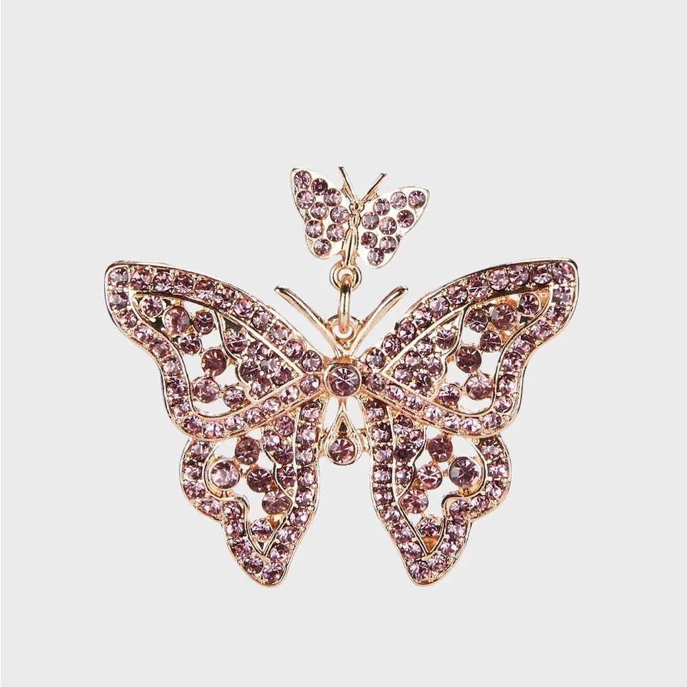 Dolls Kill Butterfly Earrings - Pink - Picture 4 of 4